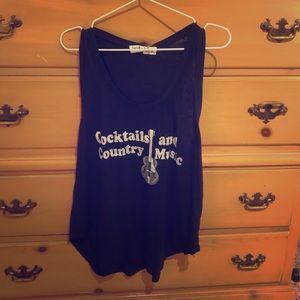 Ladies Graphic Tee “Cocktails & Country Music